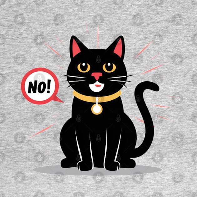 Black Cat Says No!! by Creativoo